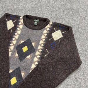 VTG Hunt Club Knitted Sweater Men's XL Striped Multi-color Patterned